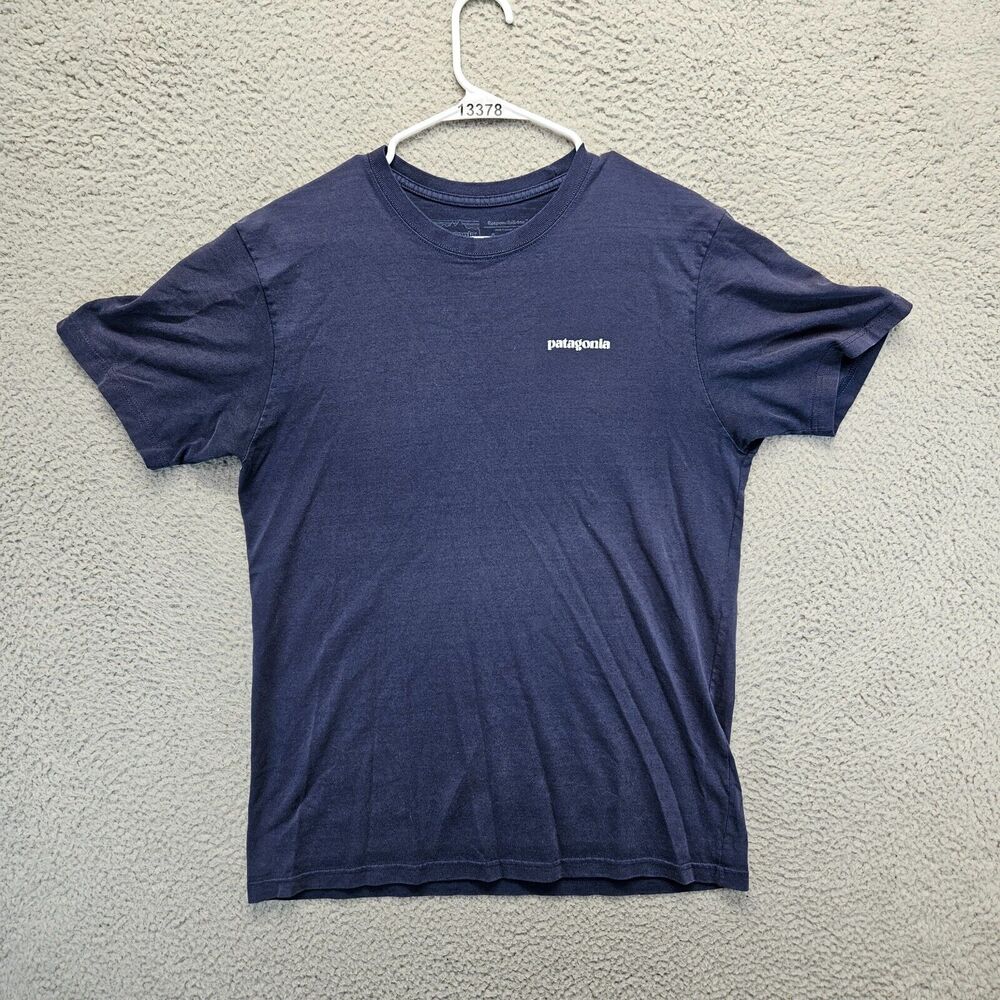 Patagonia T-Shirt Mens Size Medium Navy Blue Responsibili-tee Short‎ Sleeve
